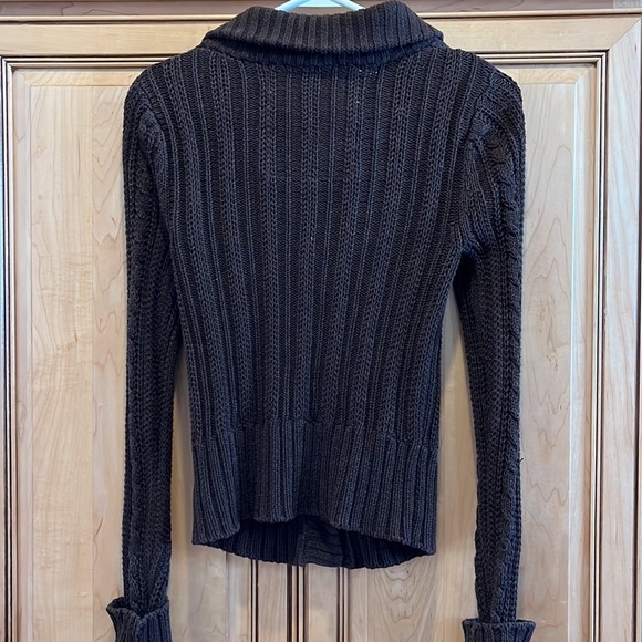 Button Down Sweater, Brown - Picture 3 of 3